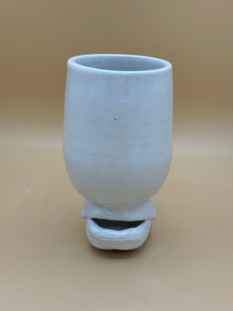 Mug: White Porcelain Croc